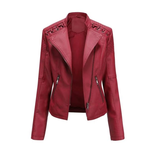 Chaqueta de piel sintética Vera para mujer | Look de cuero de lujo, multicolor