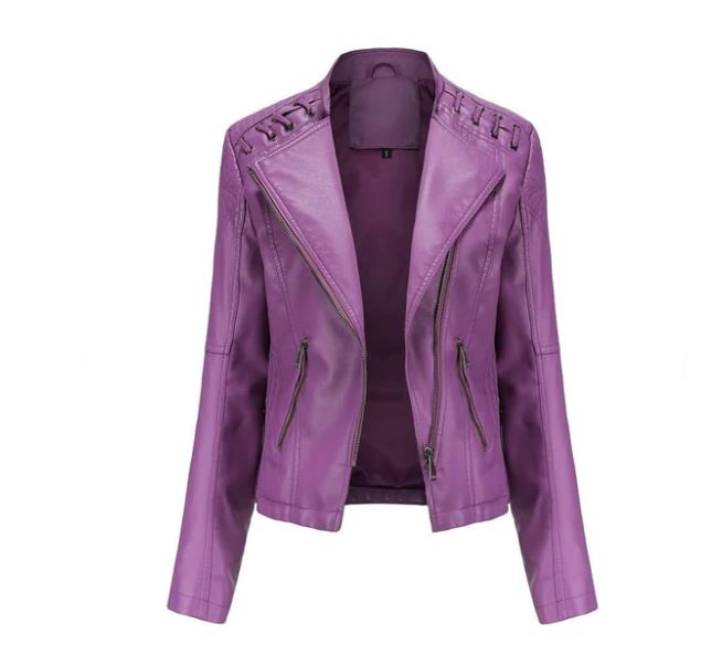 Chaqueta de piel sintética Vera para mujer | Look de cuero de lujo, multicolor