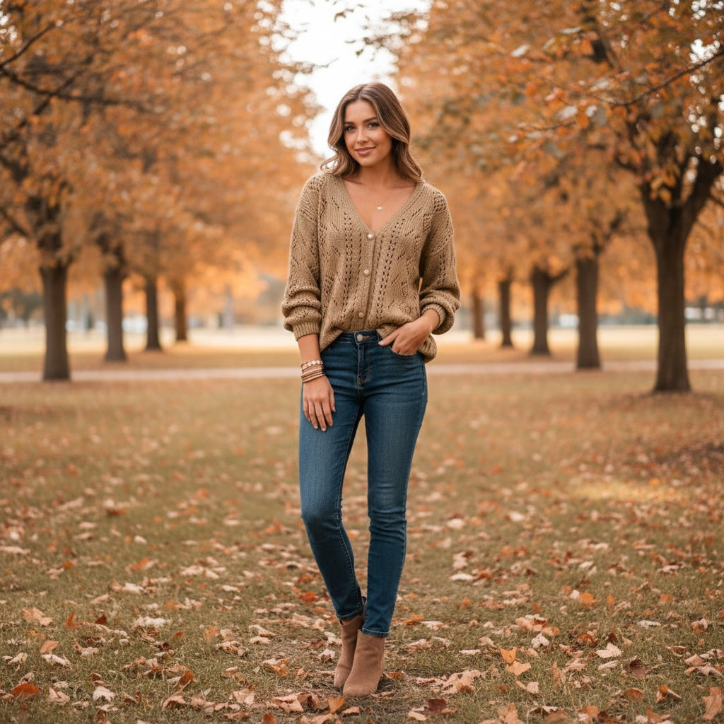 Saskia Gebreide Cardigan Voor Dames | Knopen Voorop, Kleurrijke Keuze