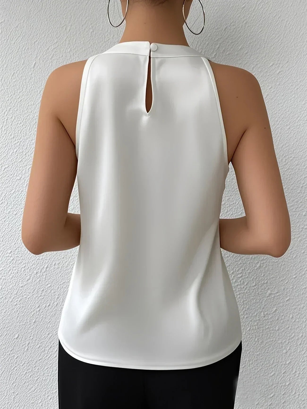 Elira Satijnen Blouse Voor Dames | Open-Schouder Elegant, Veelzijdige Stijl
