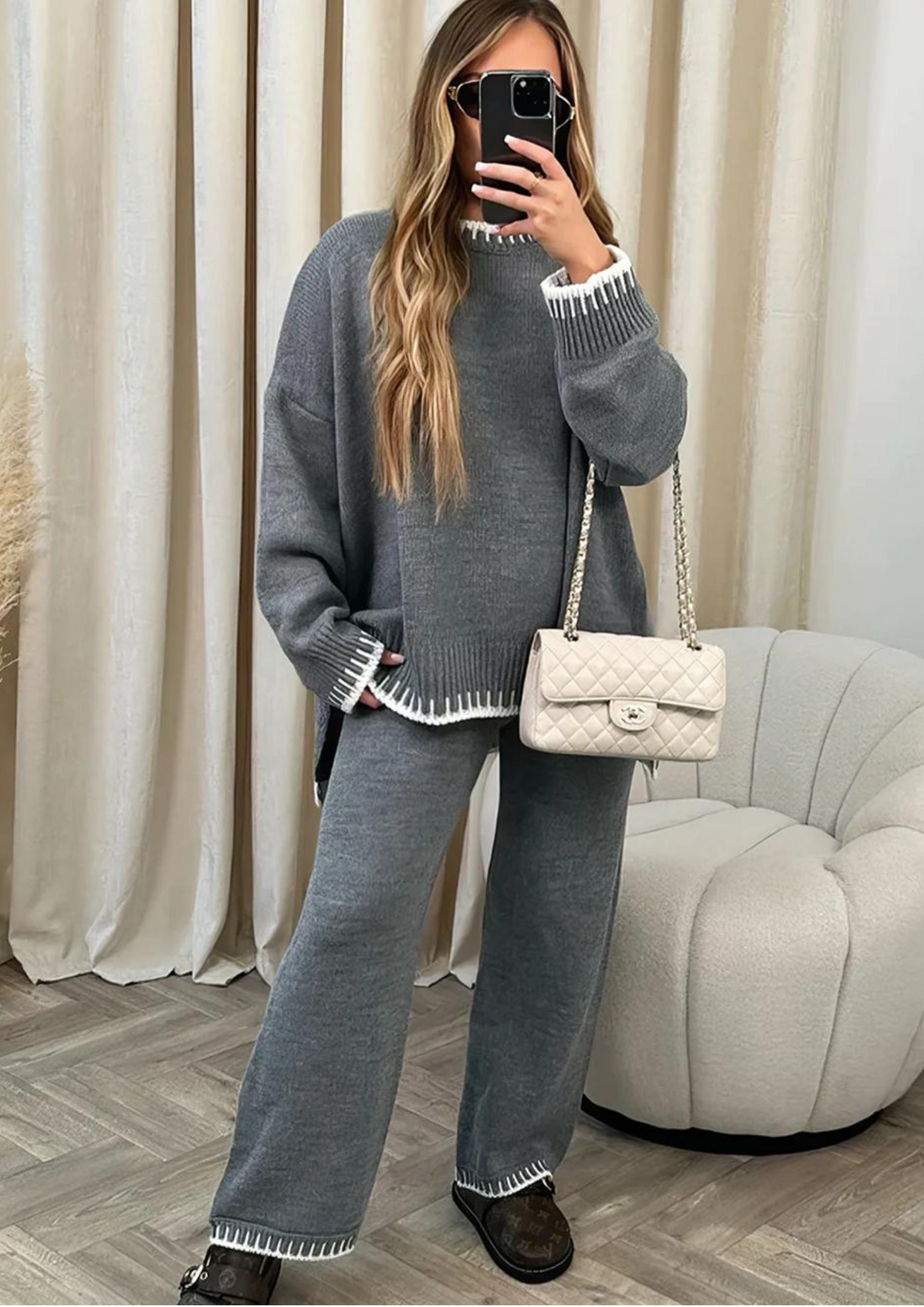 Lévoira Conjunto de Dos Piezas para Dama | Tela de Lujo Suave, Perfecto para la Temporada Fría