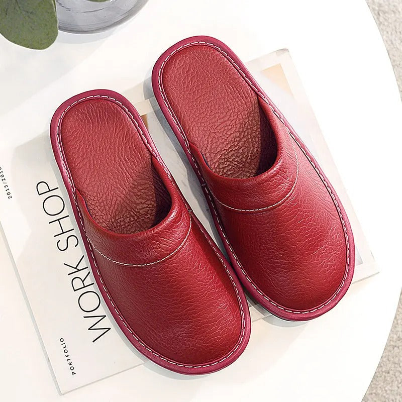 Husein | Elegante leren pantoffels voor dames en heren