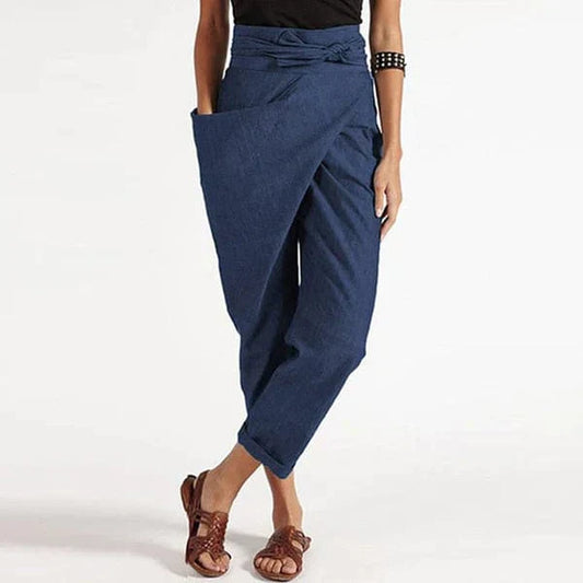 Dorethea – Pantalon en lin à jambes larges pour femmes