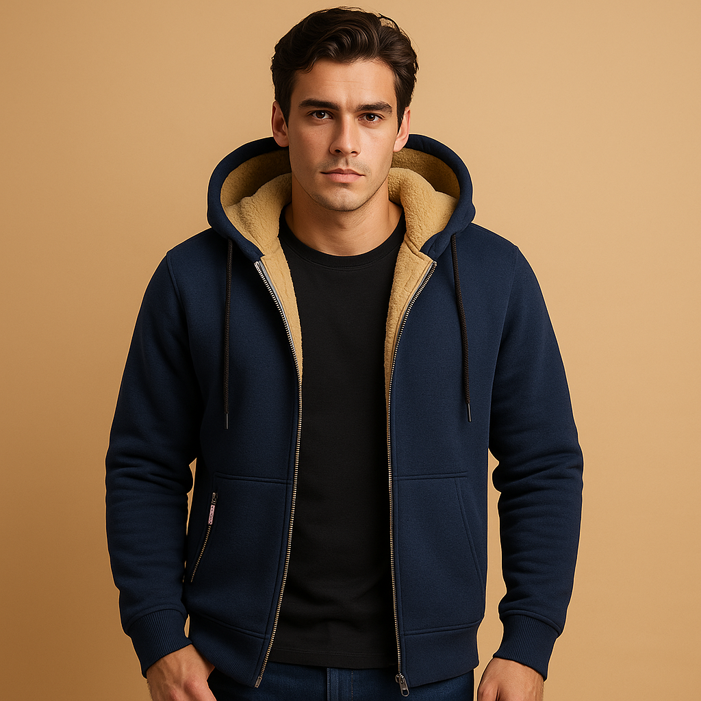 Koert Hoodie met Rits Voor Heren | Warme Stof, Dagelijks Comfort