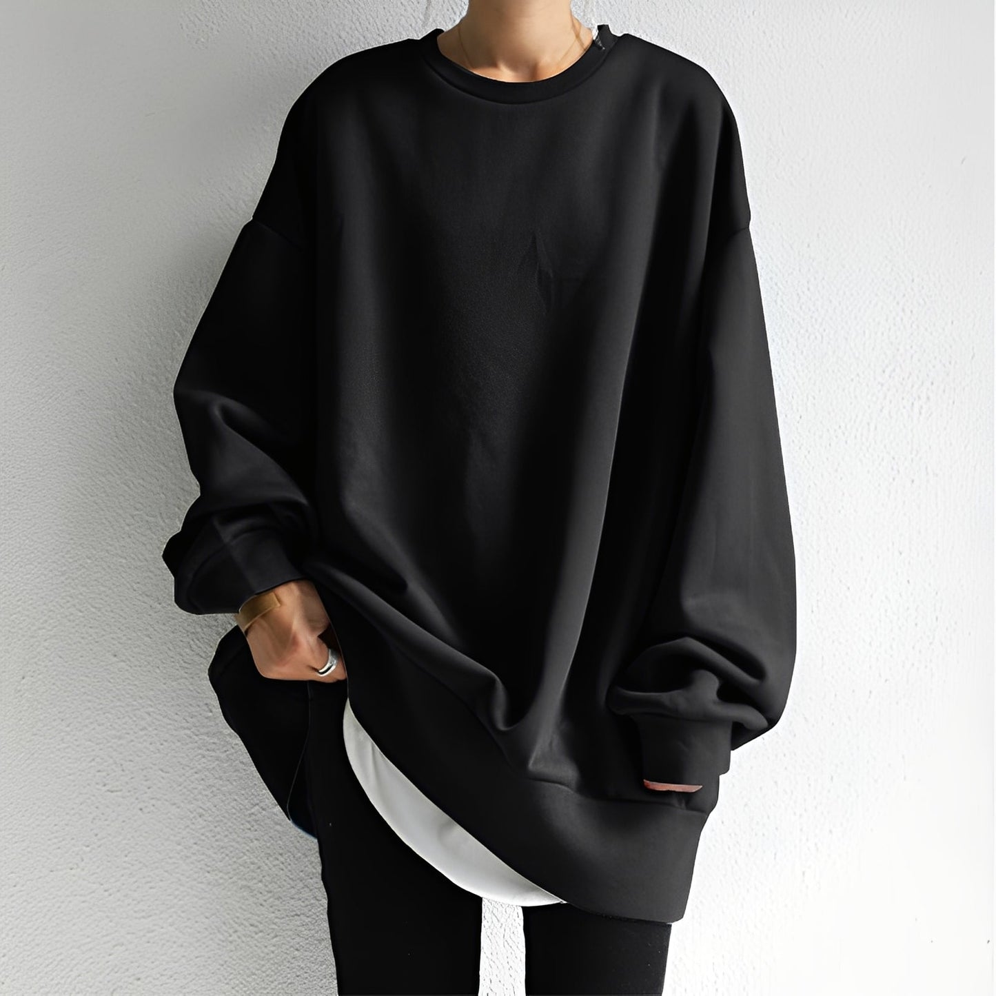 Amira Suéter de Mujer | Corte Oversized, Cuello Redondo