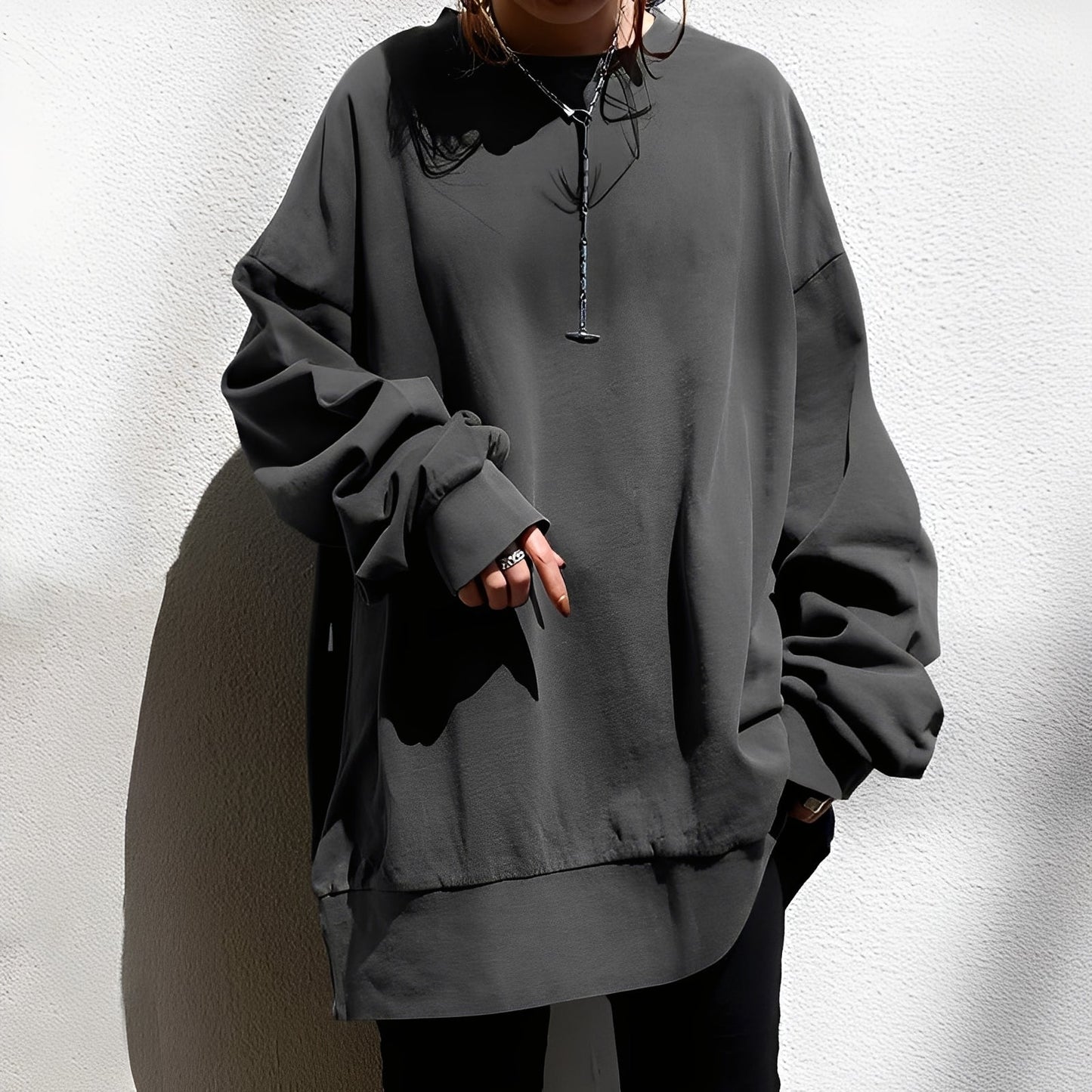 Amira Suéter de Mujer | Corte Oversized, Cuello Redondo