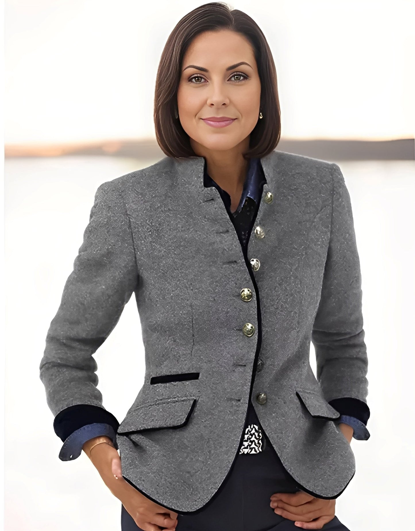 Marceline Dames Abrigo | Elegante, Muchos botones