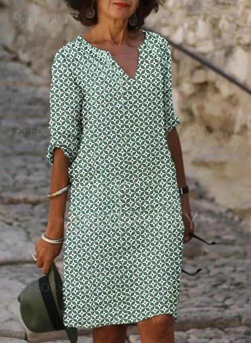 Calissa Damas Vestido de verano suelto Algodón ligero Midi