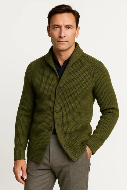 Alexander | Gebreid wollen vest met knopen 4