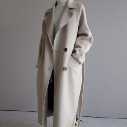 Aline Dames Mantel Jas | Lange Trench, Winter Elegant