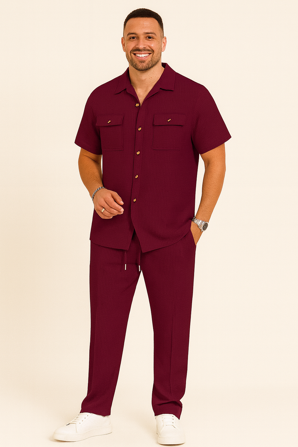 Axoro Unisex Vrijetijdset | Met Borstzakken en Joggerbroek
