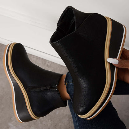 Alma | Enkellaarsjes met rits en modern platform