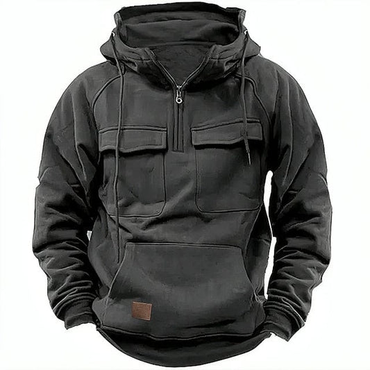 Alvaro | Hoodie met voering van katoenmix
