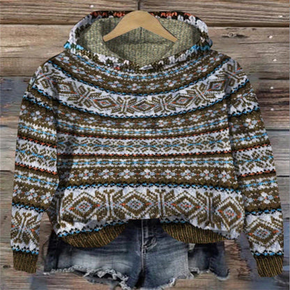 Amelia | Stijlvolle hoodie met Noors motief