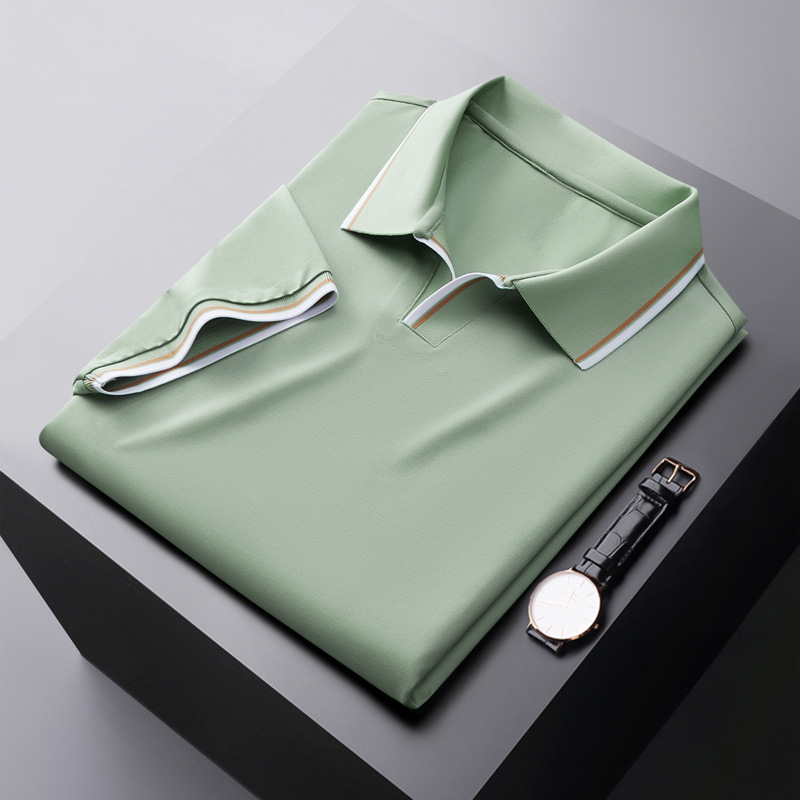 Velorio Heren Camiseta Polo de Seda – Transpirable, Lavable, Ajuste Elegante