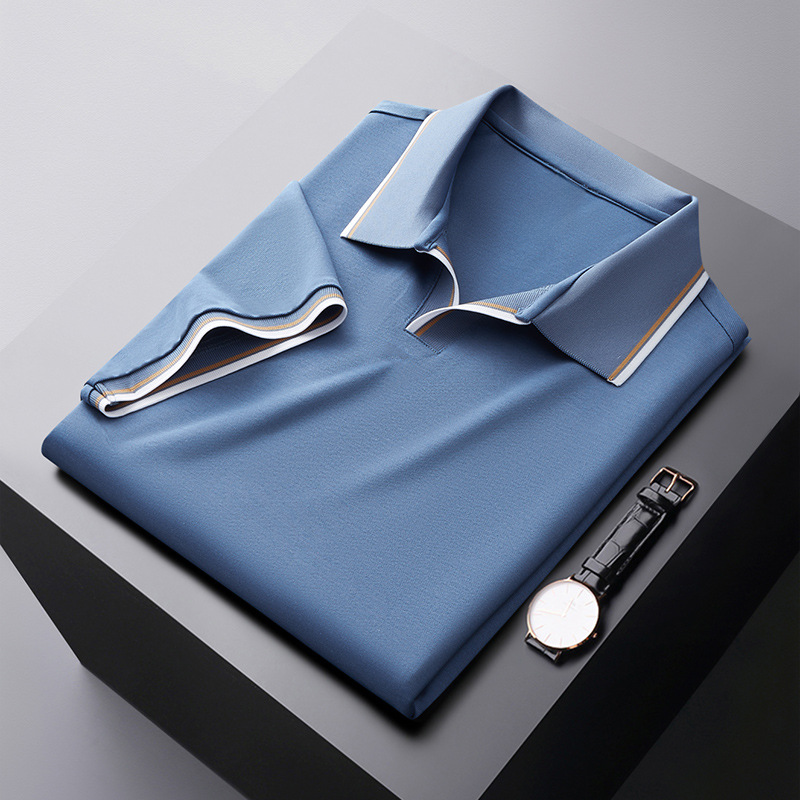 Velorio Heren Camiseta Polo de Seda – Transpirable, Lavable, Ajuste Elegante