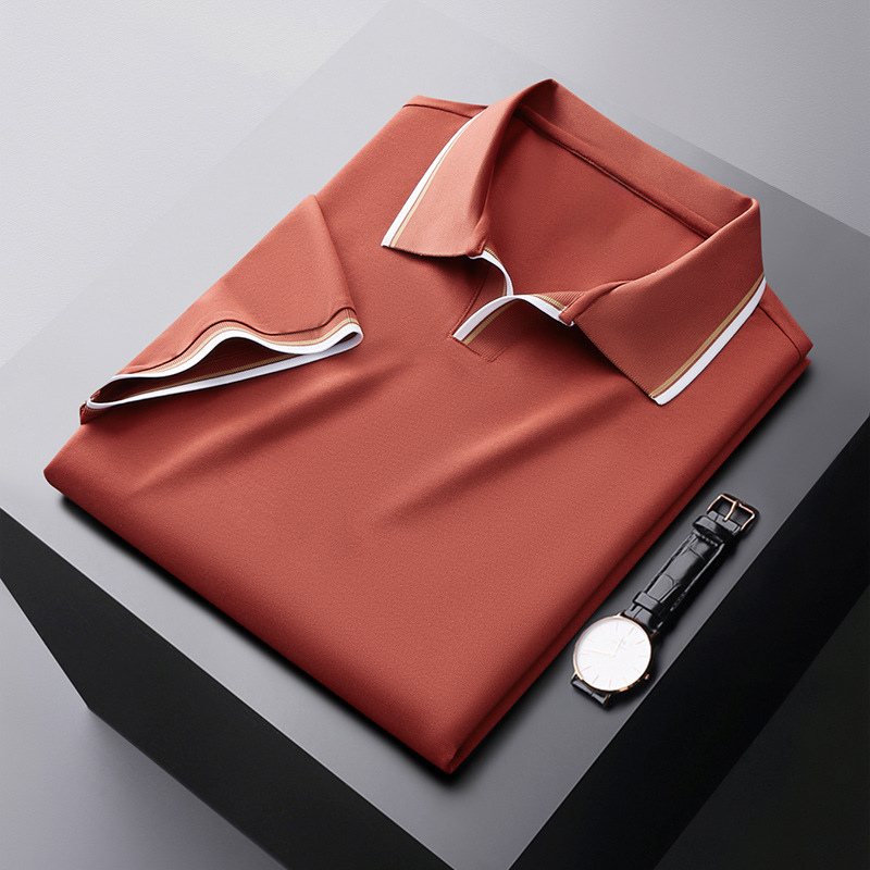 Velorio Heren Camiseta Polo de Seda – Transpirable, Lavable, Ajuste Elegante