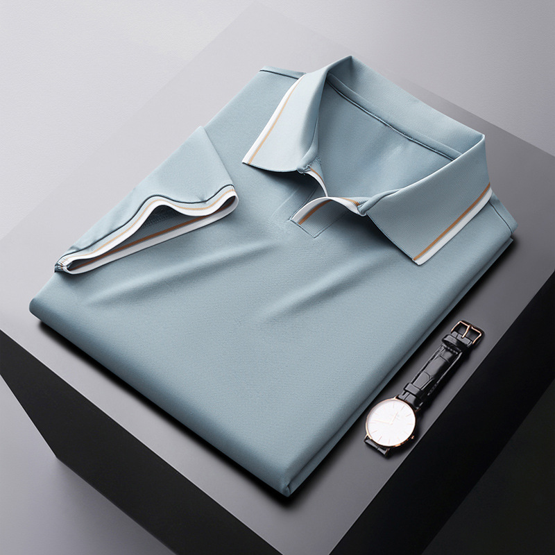 Velorio Heren Camiseta Polo de Seda – Transpirable, Lavable, Ajuste Elegante