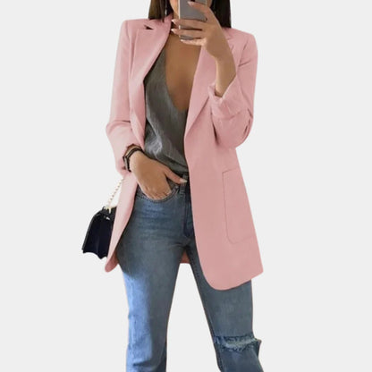 Bella Damas Blazer – Elegante Blazer Entallado con Stretch y Solapa