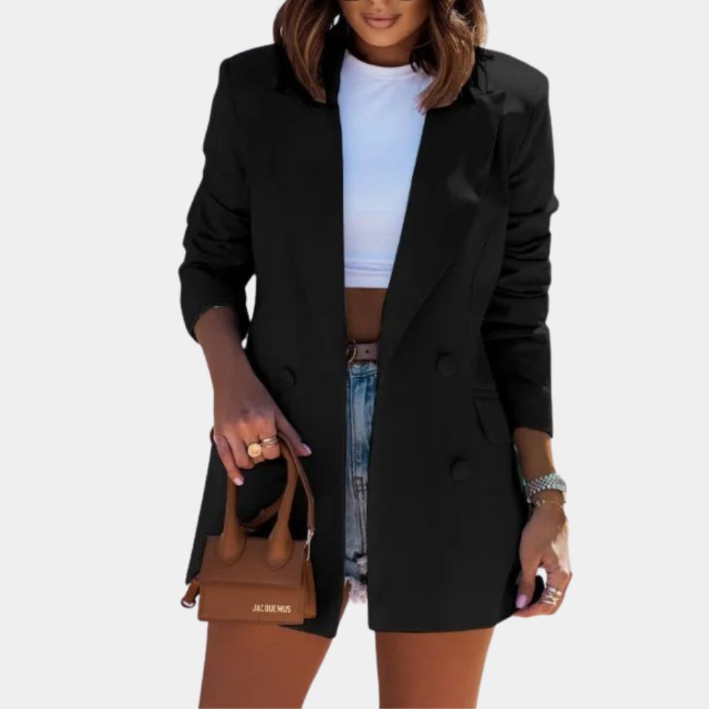 Brenza Dames Blazer | Elegante Zwarte Blazer, Comfortabel en Veelzijdig