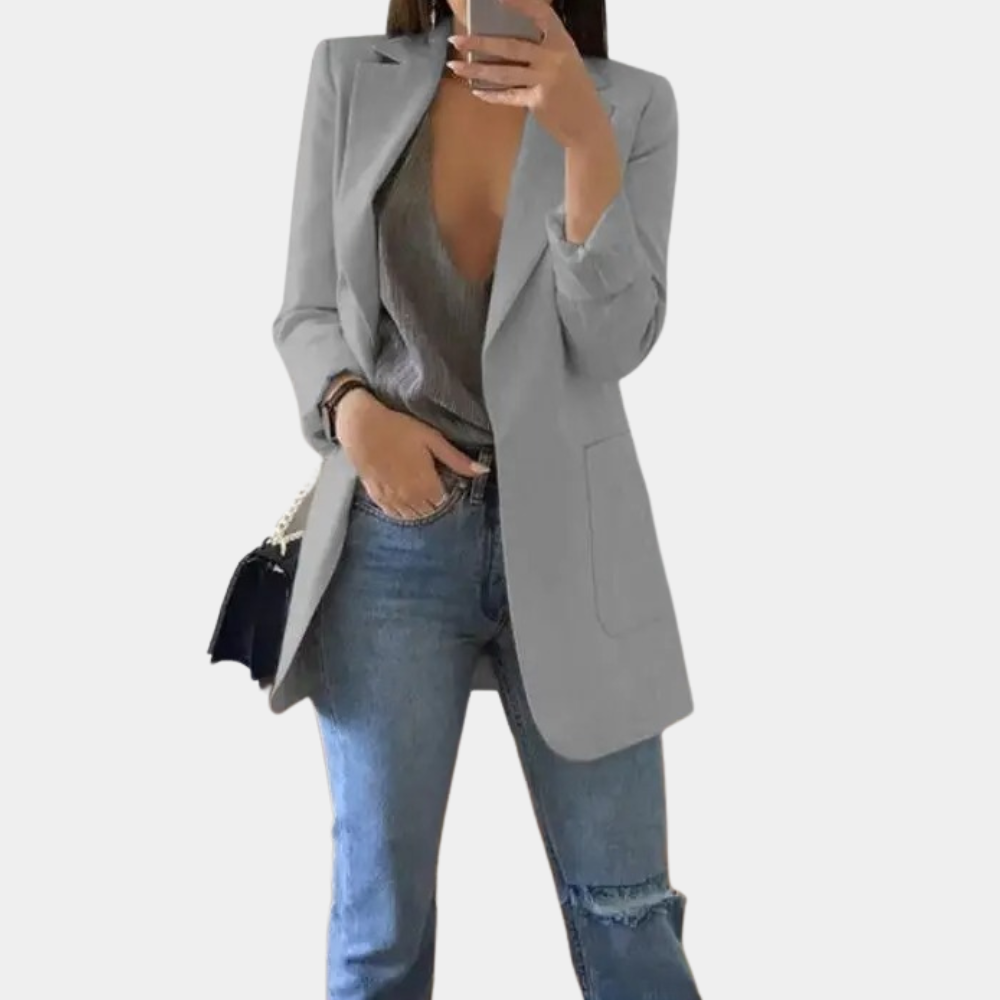 Belloura Blazer para Mujer | Blazer Largo Negro para Cada Ocasión