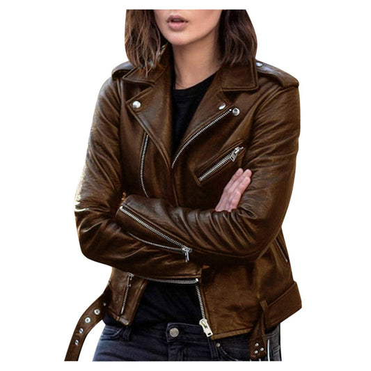 Bravura Dames Bikerjacke | Lichte Casual Zipperjacke