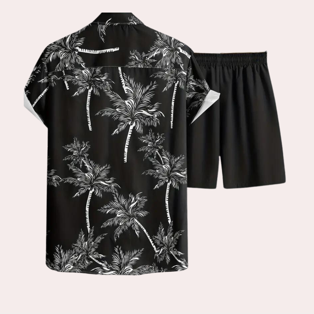 Zonvibe Conjunto de Verano para Hombre – Conjunto de Salón de Algodón en Color Arena