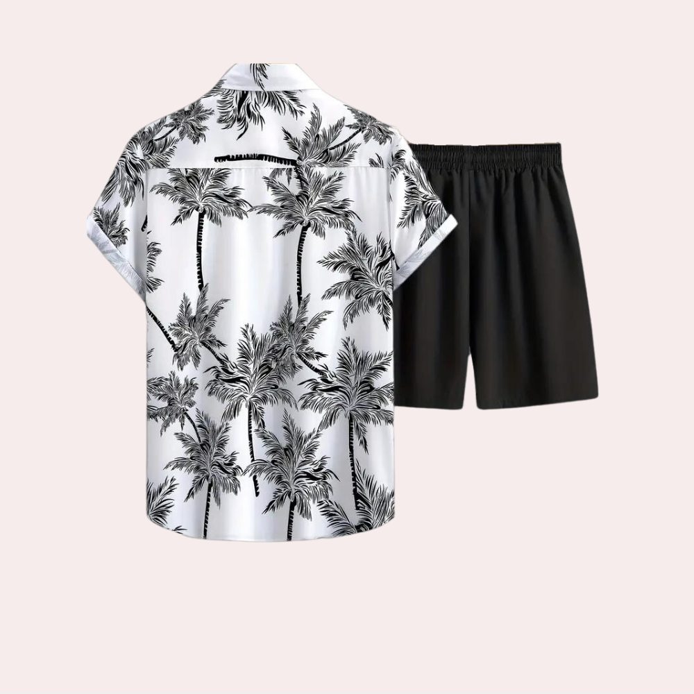 Zonvibe Conjunto de Verano para Hombre – Conjunto de Salón de Algodón en Color Arena