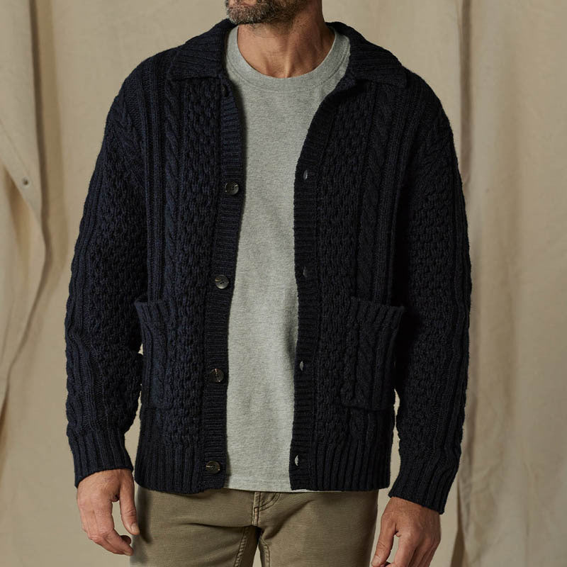 Caden Heren Cárdigan | Grueso Lana, Casual y Casual de Negocios