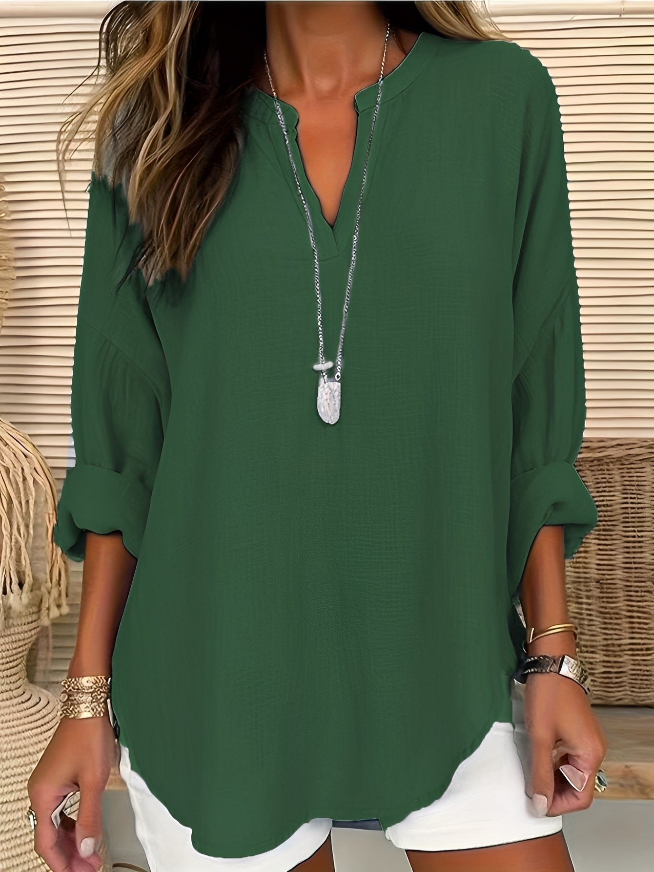 Blusa para Dama Carmen | Lino Ligero, Uso Casual