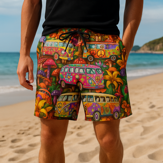 Idrio Heren Spiaggia Pantaloncini di Lino – Pantaloncini Estivi Arieggiati per Vacanza