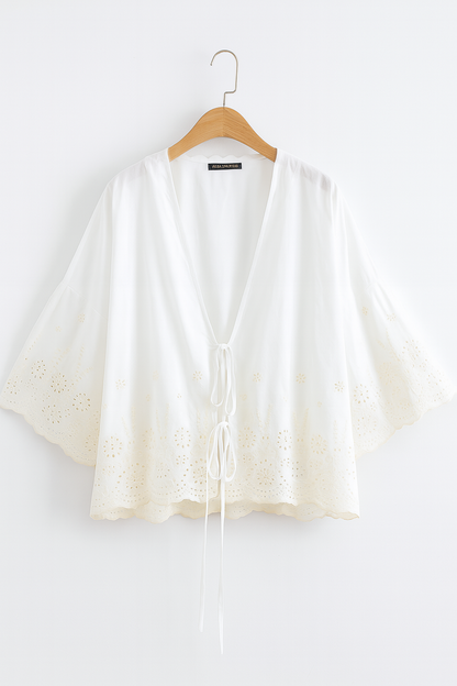 Blusa Cleo para Dama | Blusa Blanca con Bordados, Casual Elegante