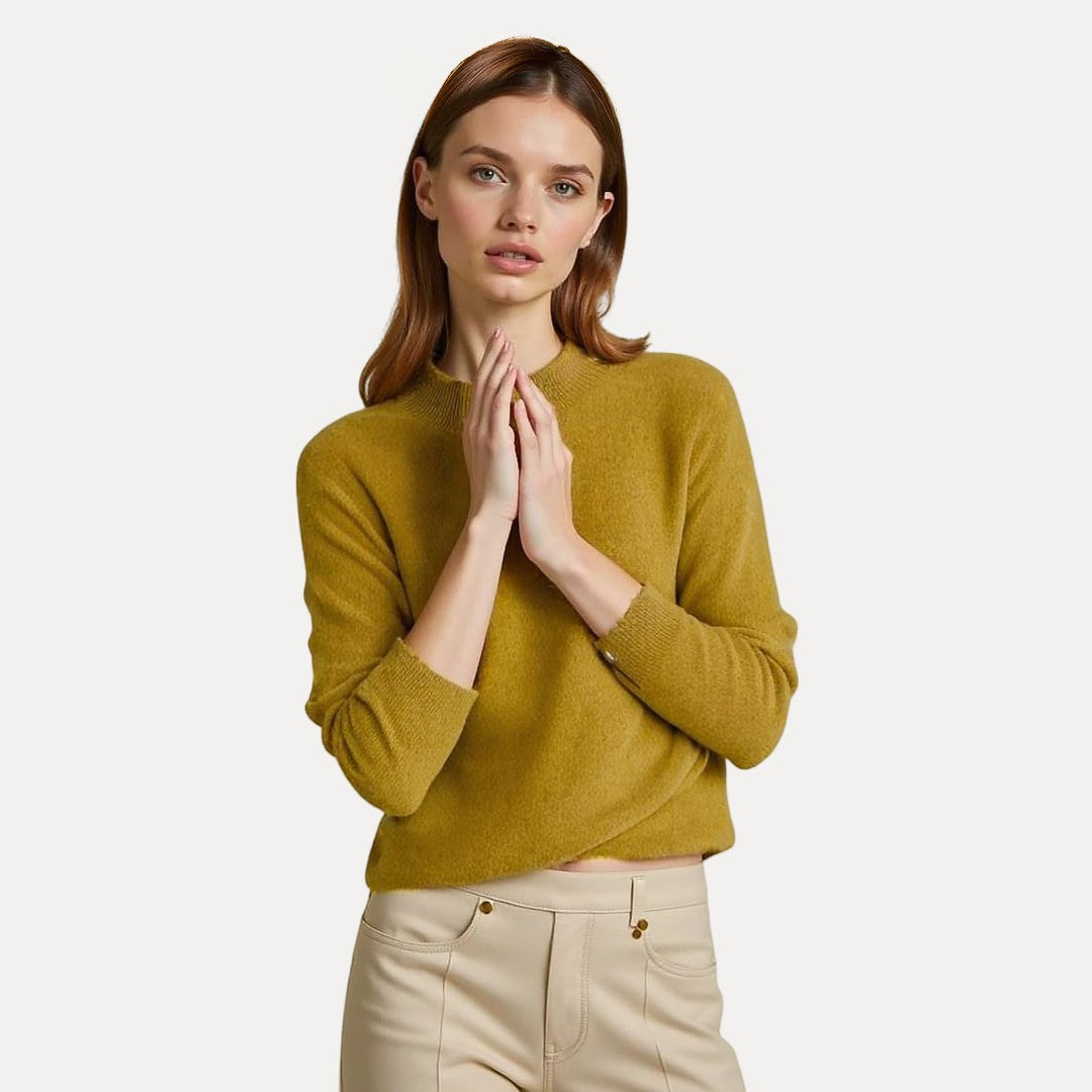 Camirol | Suéter de Lana para Mujer - Suéter de Lana Tejido con Cuello Redondo