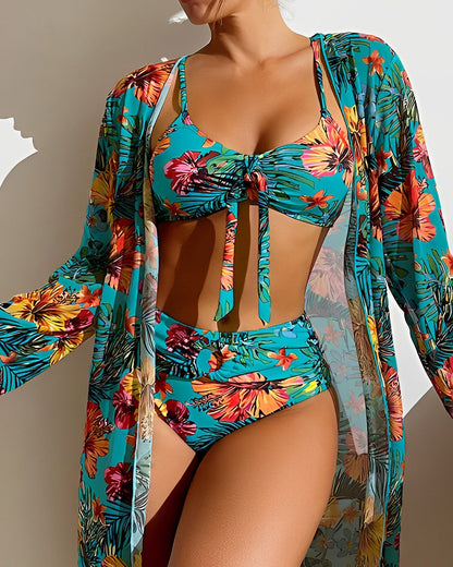 Conjunto de bikini Dazzle Dames | Estampado de flores, perfecto para el verano