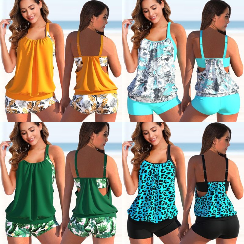 Dazari Curve Dames Tankini | Rekbaar, Elegant en Comfortabel – Grote Maten Beschikbaar