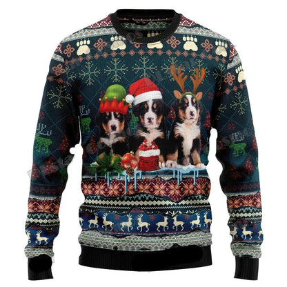 Dennis | Moderne kersttrui met wolvenmotief