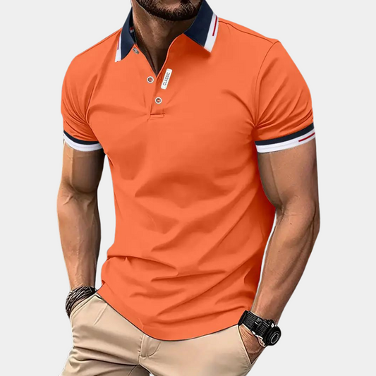 Camiseta polo Rory Heren – Camiseta de verano naranja ligera y transpirable