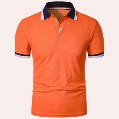 Camiseta polo Rory Heren – Camiseta de verano naranja ligera y transpirable
