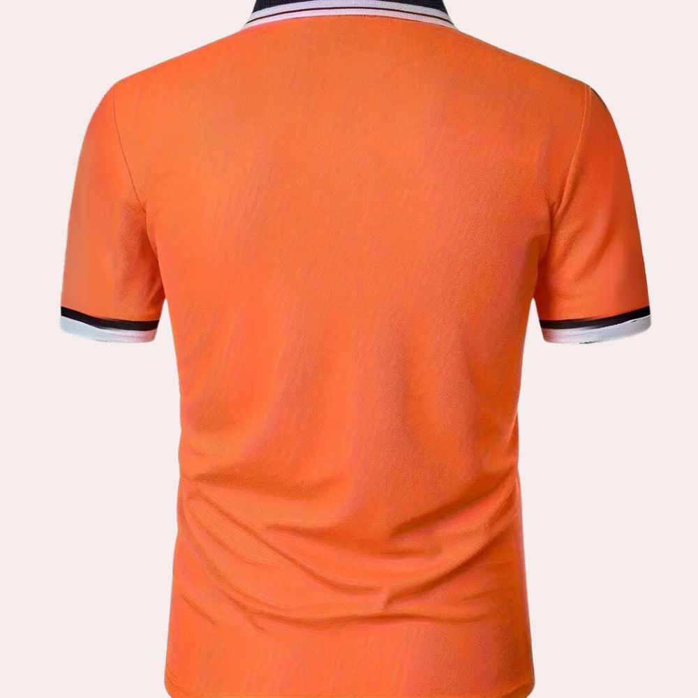 Camiseta polo Rory Heren – Camiseta de verano naranja ligera y transpirable