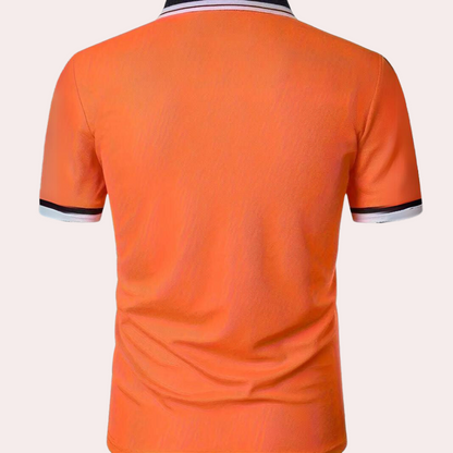 Camiseta polo Rory Heren – Camiseta de verano naranja ligera y transpirable