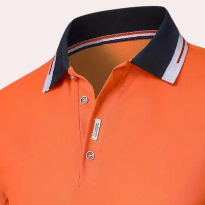 Camiseta polo Rory Heren – Camiseta de verano naranja ligera y transpirable