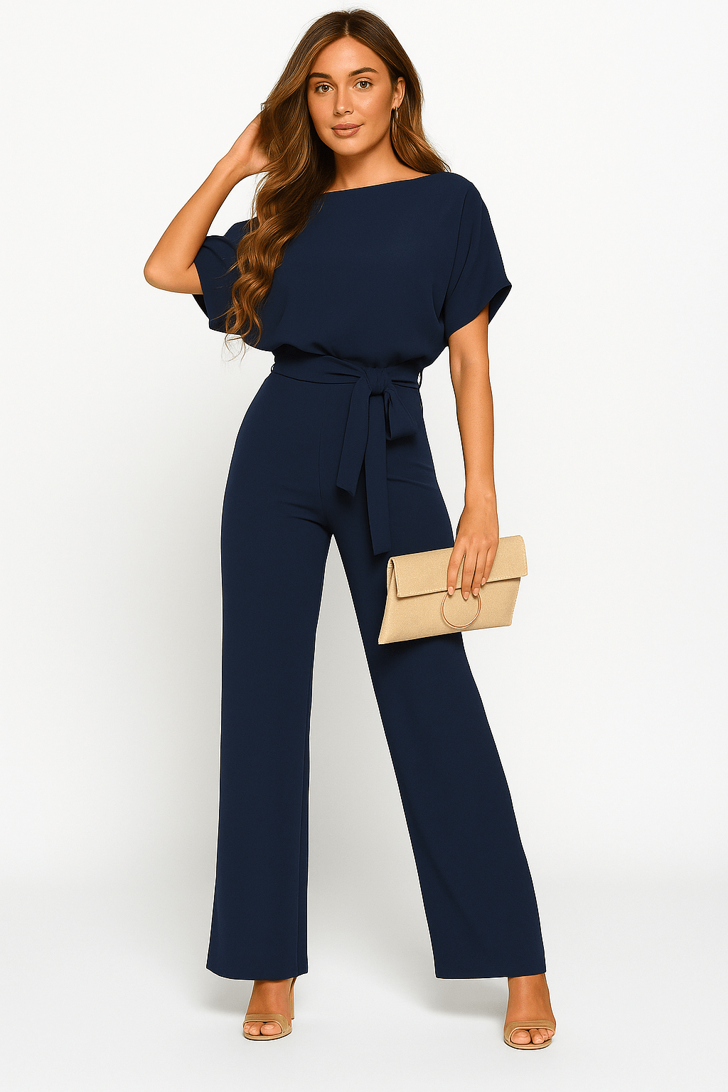Elva | Mono negro con cinturilla ajustable
