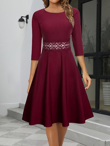 Elysia Damas Vestido Midi de Noche | Diseño Atemporal, Boda y Fiestas