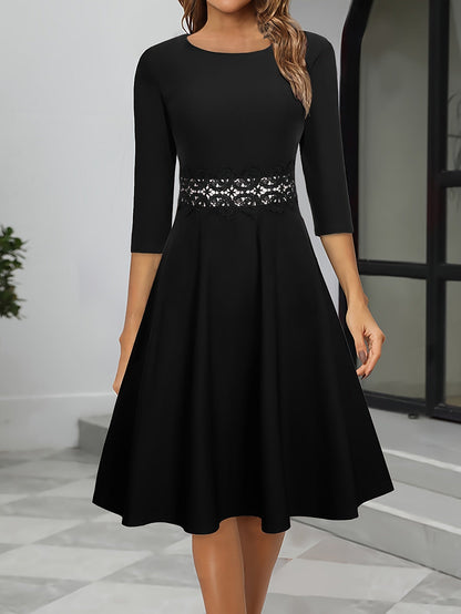 Elysia Damas Vestido Midi de Noche | Diseño Atemporal, Boda y Fiestas