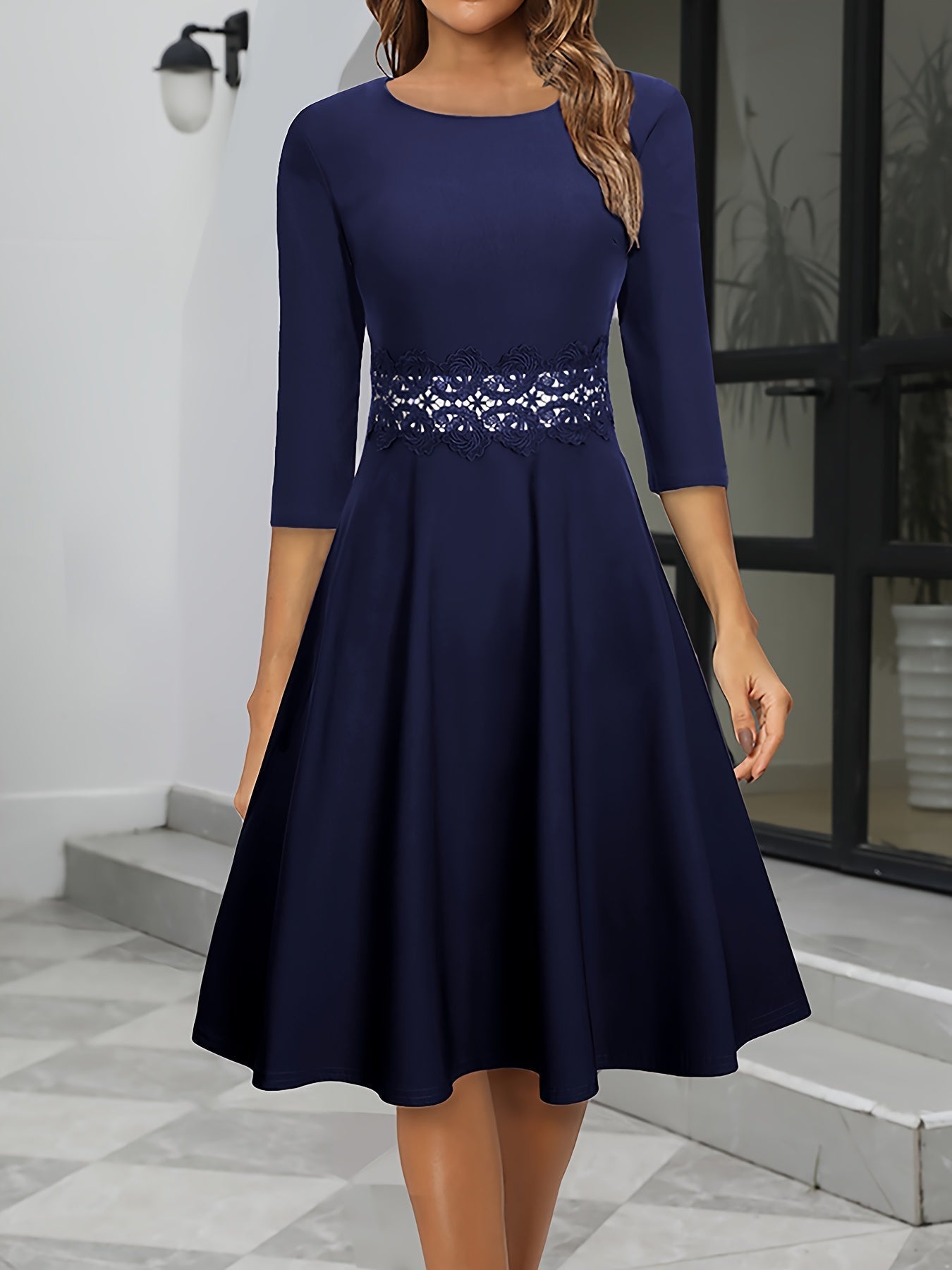 Elysia Damas Vestido Midi de Noche | Diseño Atemporal, Boda y Fiestas
