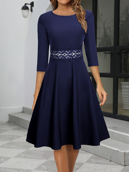 Elysia Damas Vestido Midi de Noche | Diseño Atemporal, Boda y Fiestas