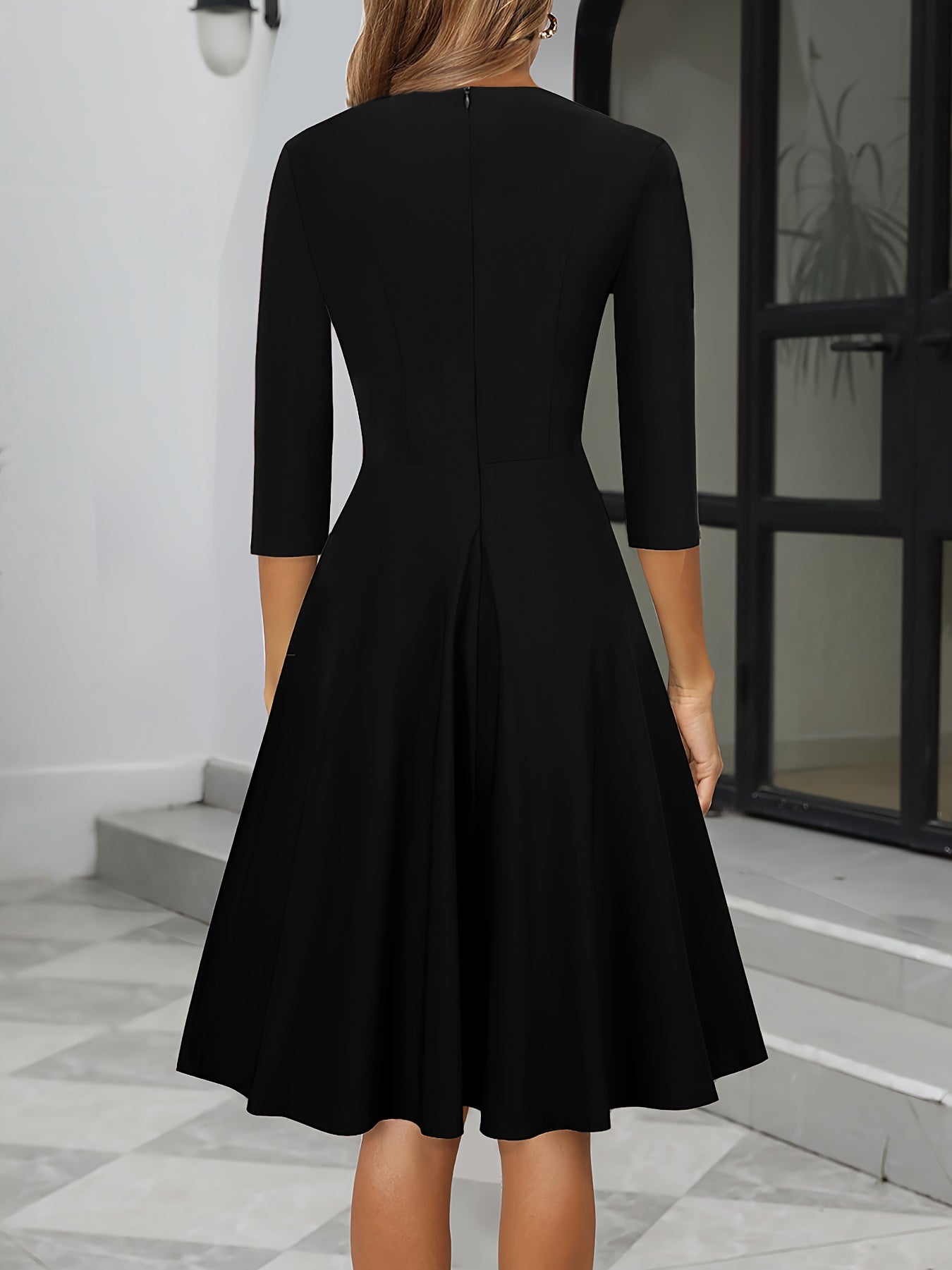 Elysia Damas Vestido Midi de Noche | Diseño Atemporal, Boda y Fiestas