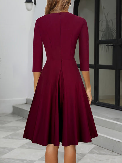 Elysia Damas Vestido Midi de Noche | Diseño Atemporal, Boda y Fiestas