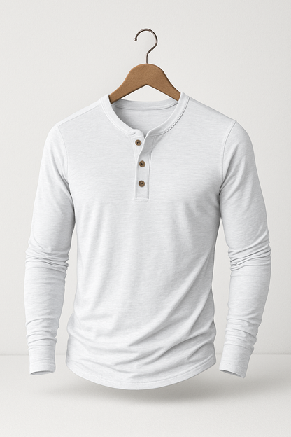 Camisa Henley para Hombre Elysium | Mangas Largas, Suave y Transpirable