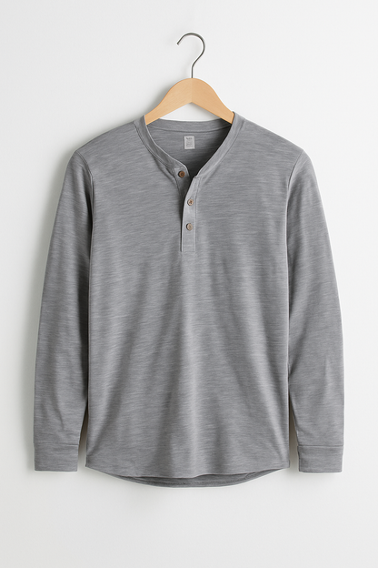 Camisa Henley para Hombre Elysium | Mangas Largas, Suave y Transpirable